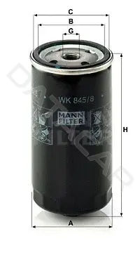 Топливный фильтр MANN WK845/8