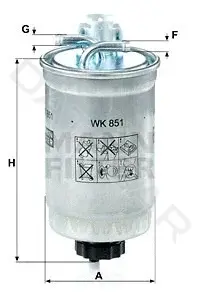 Топливный фильтр MANN WK851
