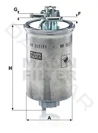 Топливный фильтр MANN WK853/11
