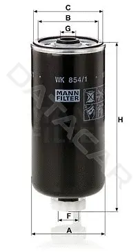 Топливный фильтр MANN WK854/1