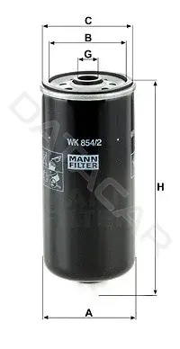 Топливный фильтр MANN WK854/2