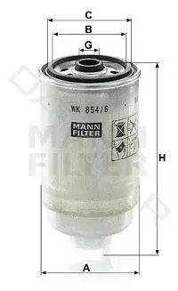 Топливный фильтр MANN WK854/6
