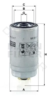 Топливный фильтр MANN WK854/7