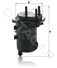 Топливный фильтр MANN WK939/17x