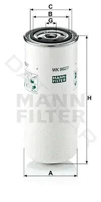 Топливный фильтр MANN WK962/7