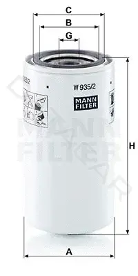 Масляный фильтр MANN W935/2
