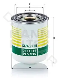 Фильтр влагоотделителя MANN TB1374/13x