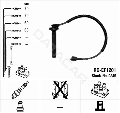 Высоковольтные провода NGK 0345