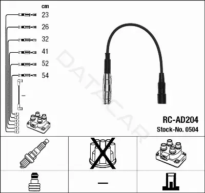 Высоковольтные провода NGK 0504