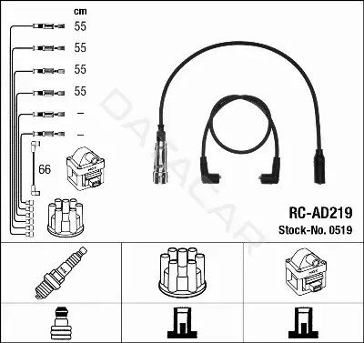 Высоковольтные провода NGK 0519