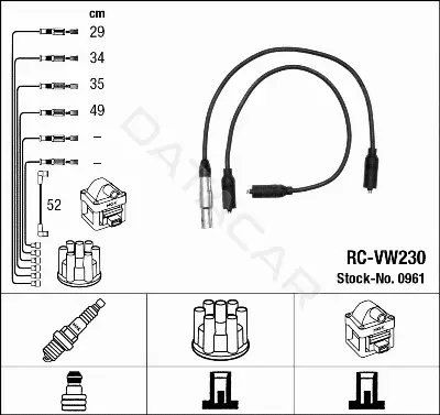 Высоковольтные провода NGK 0961