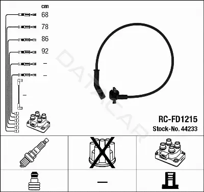 Высоковольтные провода NGK 44233