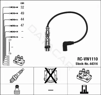 Высоковольтные провода NGK 44316
