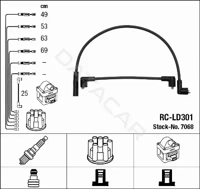 Высоковольтные провода NGK 7068