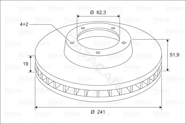 Тормозные диски VALEO 297173