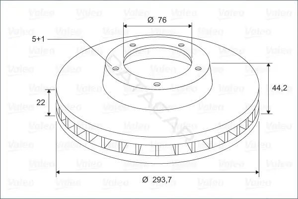 Тормозные диски VALEO 297886
