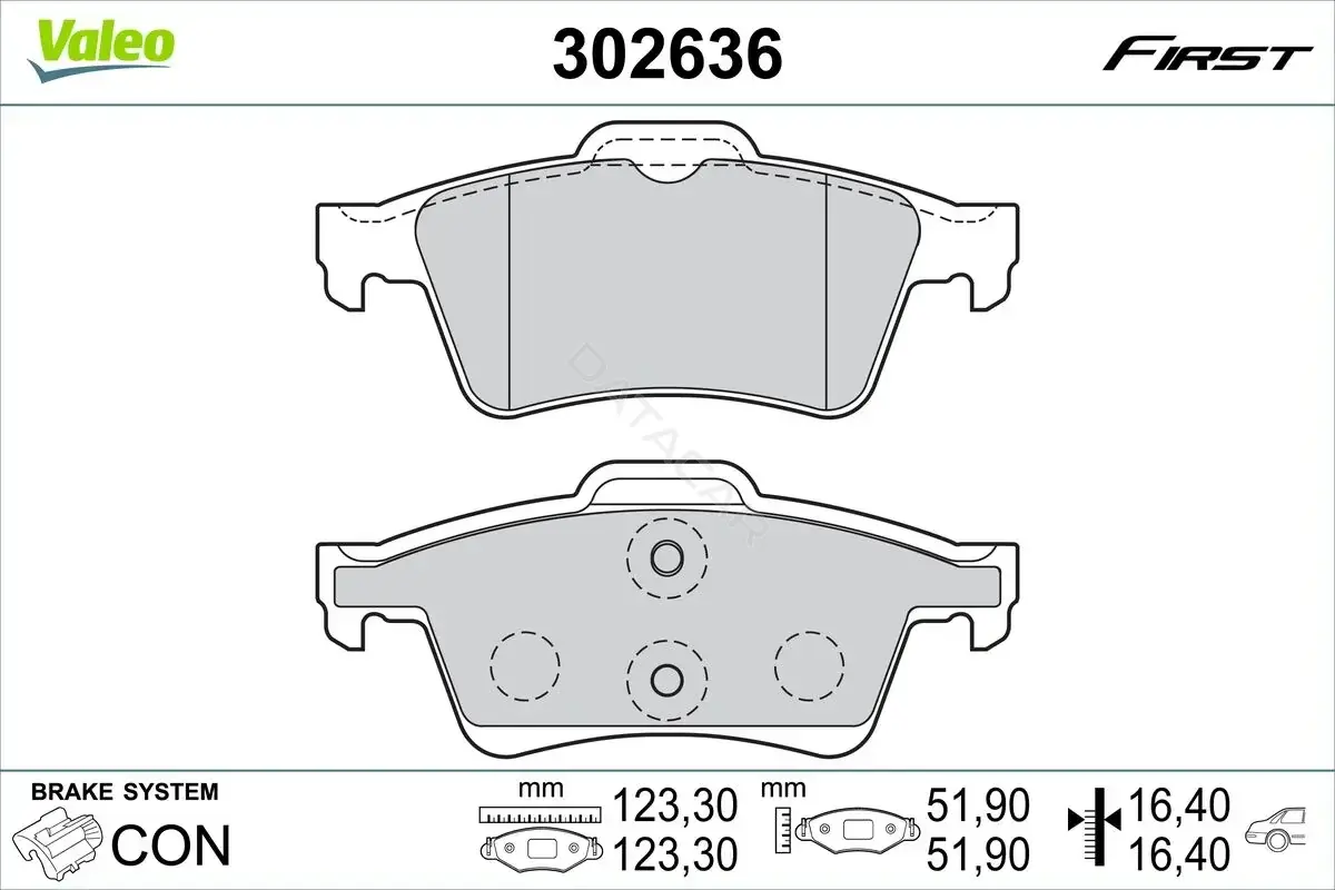 Тормозные колодки VALEO 302636