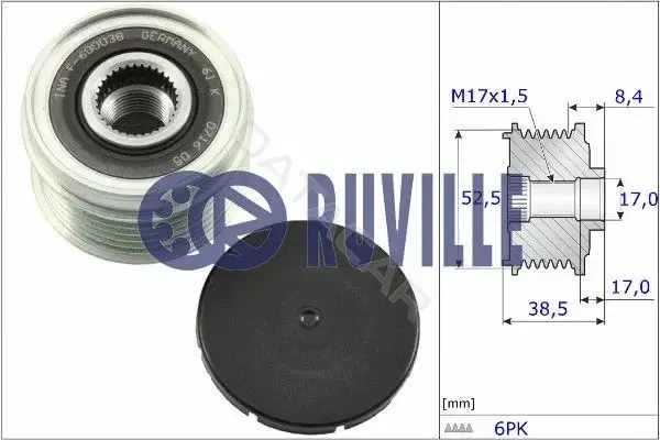 Шкив генератора RUVILLE 56840