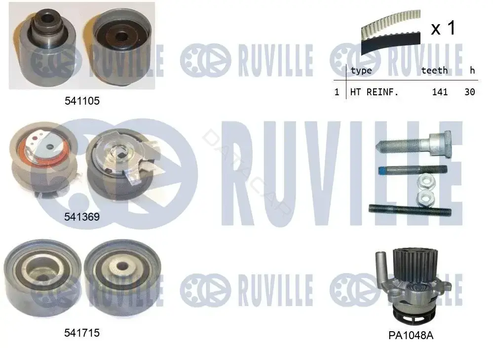 Комплект ГРМ с помпой RUVILLE 5502991