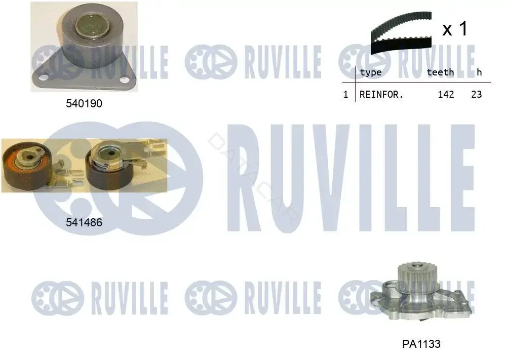 Комплект ГРМ с помпой RUVILLE 5503641