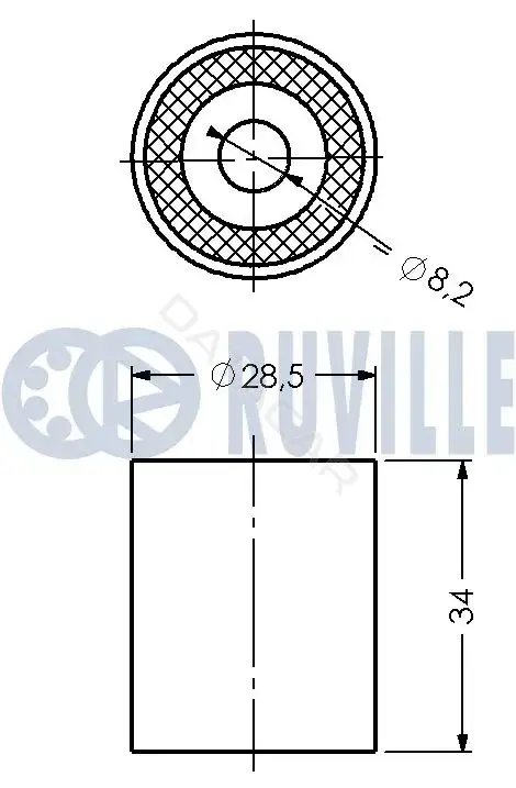 Натяжной ролик ГРМ RUVILLE 540837