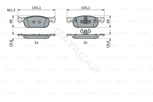Тормозные колодки BOSCH 0986424021
