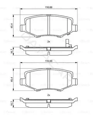 Тормозные колодки BOSCH 0986494706