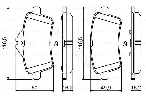 Тормозные колодки BOSCH 0986494771