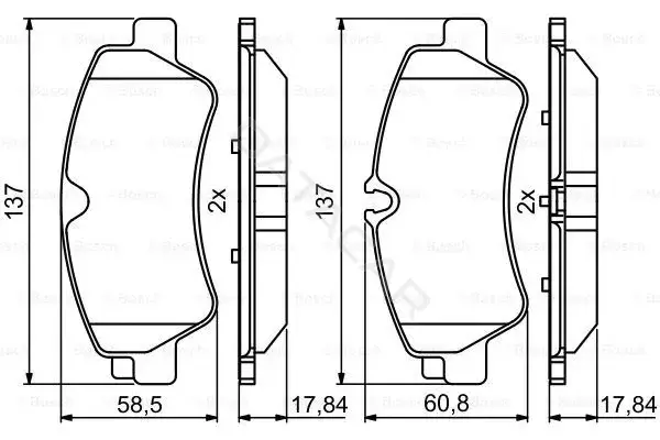 Тормозные колодки BOSCH 0986494796