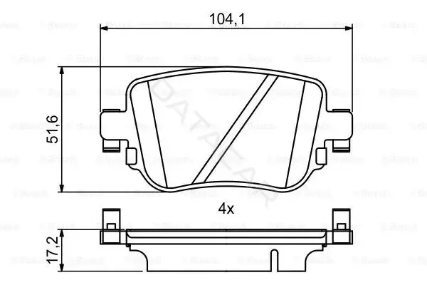 Тормозные колодки BOSCH 0986494797