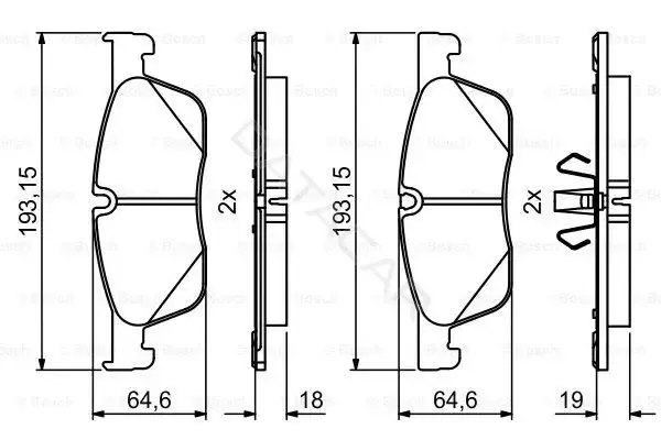 Тормозные колодки BOSCH 0986494831