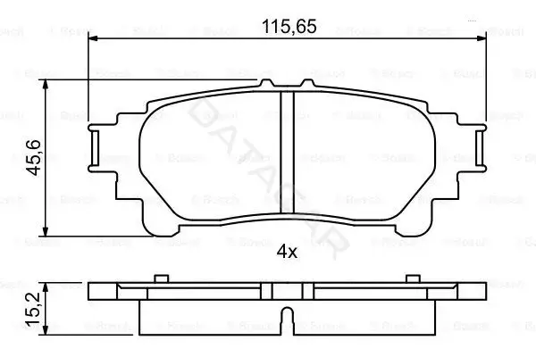 Тормозные колодки BOSCH 0986494873