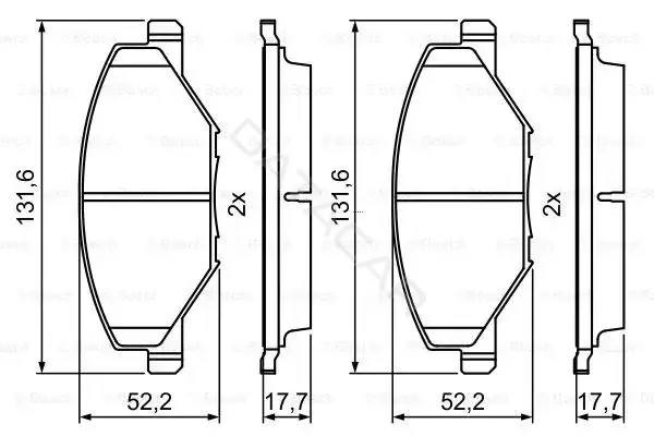Тормозные колодки BOSCH 0986495390