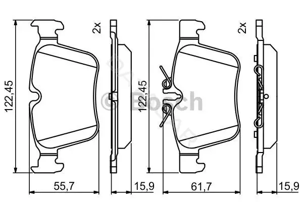 Тормозные колодки BOSCH 0986495394