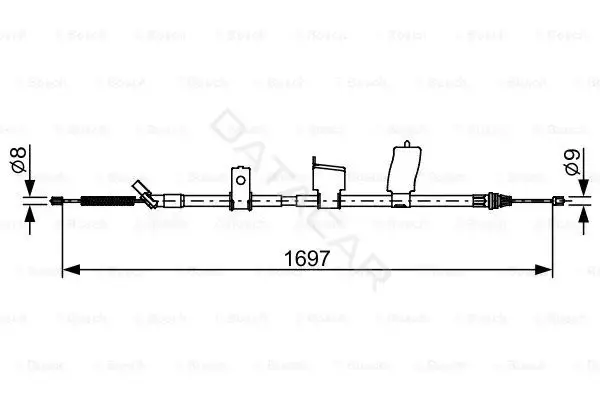 Трос ручника BOSCH 1987482627