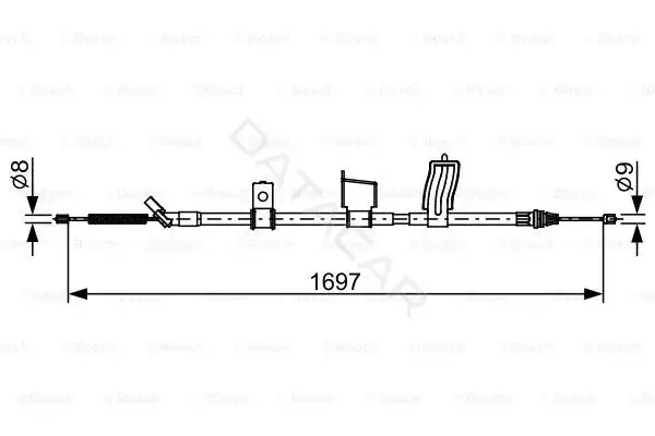 Трос ручника BOSCH 1987482628
