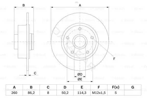 Тормозные диски BOSCH 0986479708