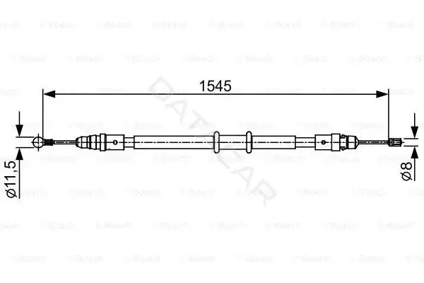Трос ручника BOSCH 1987482551
