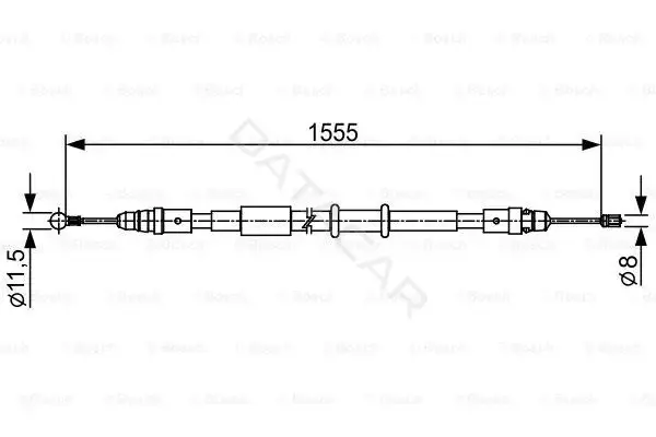 Трос ручника BOSCH 1987482552