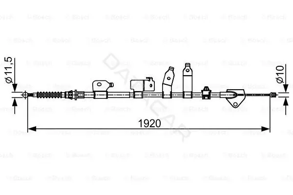 Трос ручника BOSCH 1987482438