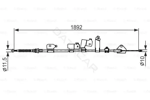 Трос ручника BOSCH 1987482439