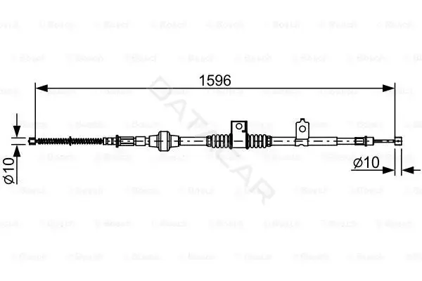 Трос ручника BOSCH 1987482520