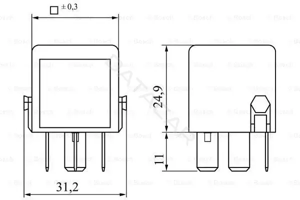 Реле поворотов BOSCH 0986332041