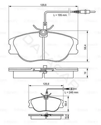 Тормозные колодки BOSCH 0986424033