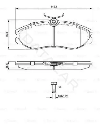 Тормозные колодки BOSCH 0986424204