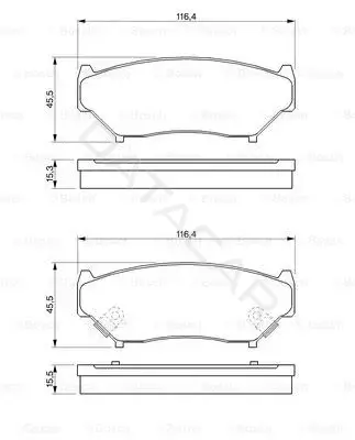 Тормозные колодки BOSCH 0986424251