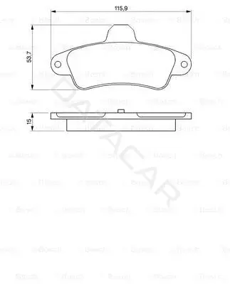 Тормозные колодки BOSCH 0986424277