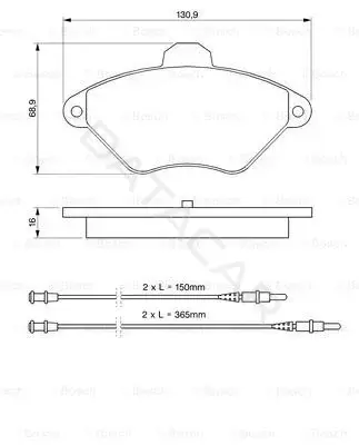 Тормозные колодки BOSCH 0986424278