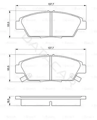 Тормозные колодки BOSCH 0986424289