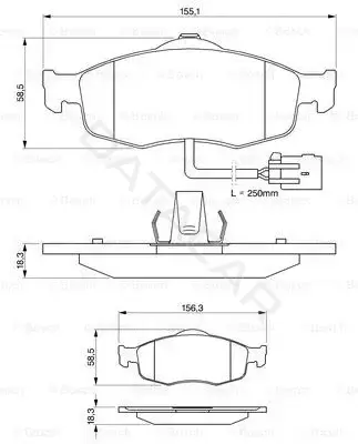 Тормозные колодки BOSCH 0986424359
